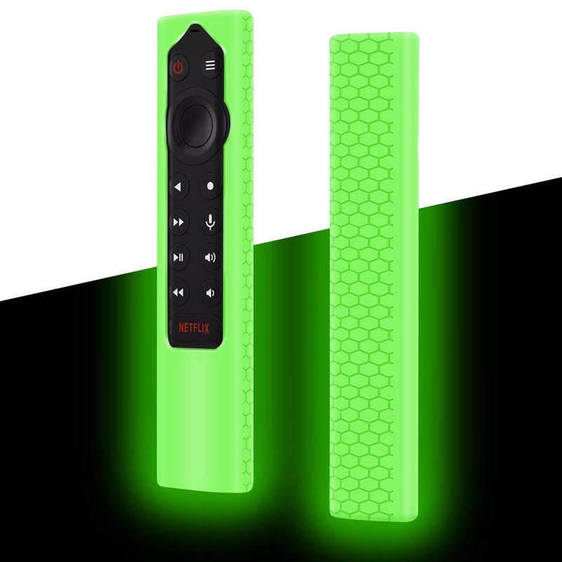 Oyrlize Protective Case Compatible for NVIDIA Shield Android TV Pro 4K HDR Streaming Media Player,Remote Case Skin Holder for NVIDIA Shield Remote Controller,Shockproof Remote Bumper Back Cover-Glowgreen - Image 1